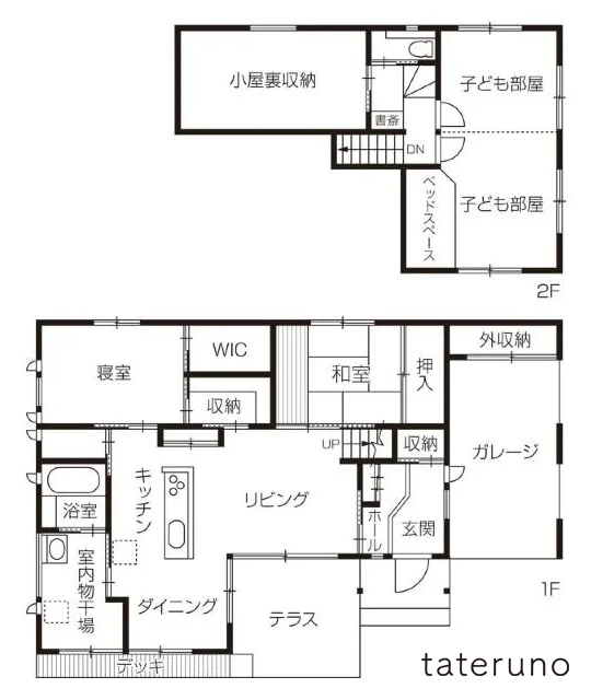 コンクスハウジングの35坪の家の間取り図
