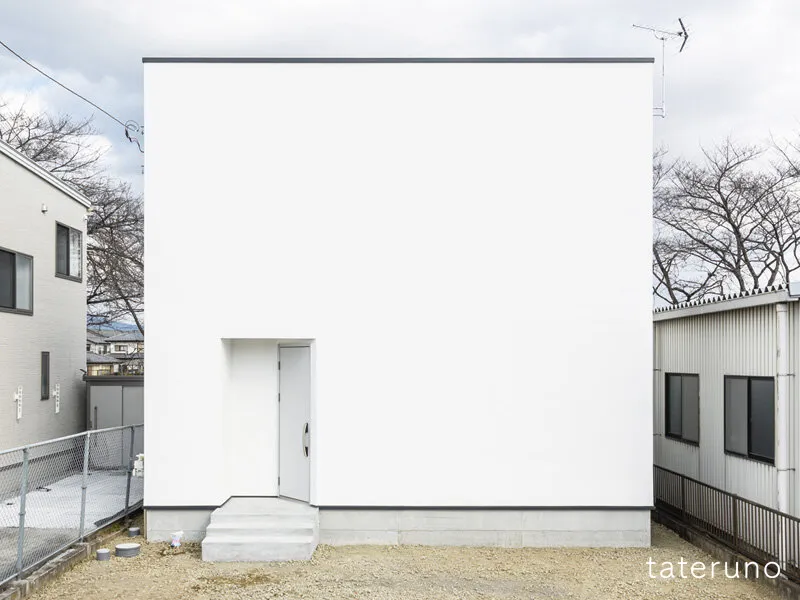 幸伸建設建築実例「美しいシンプルハウス casa cube」の外観画像
