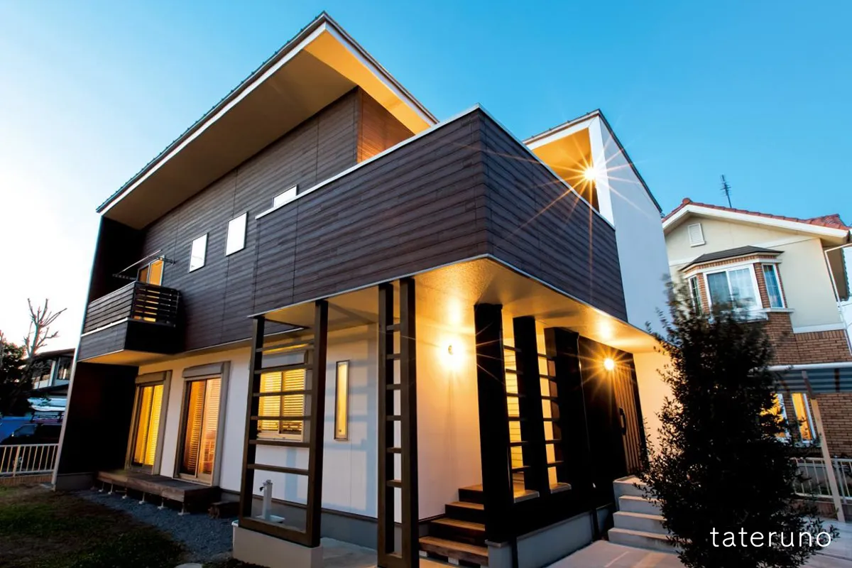 家事動線を最適化した2階リビングの家