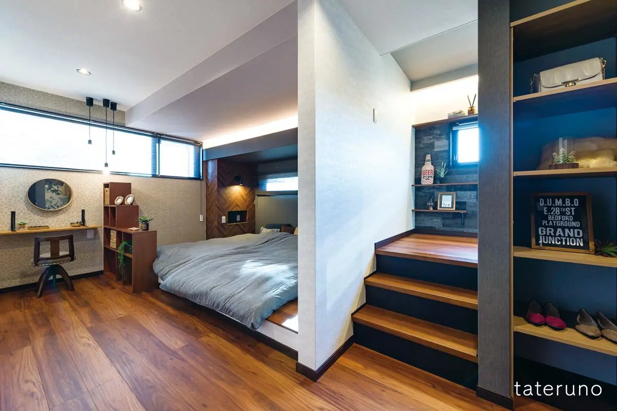 実例2_モダンナチュラル-ベッドルーム