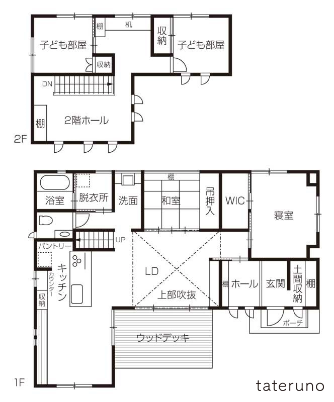 実例3_シンプルモダン-間取り図