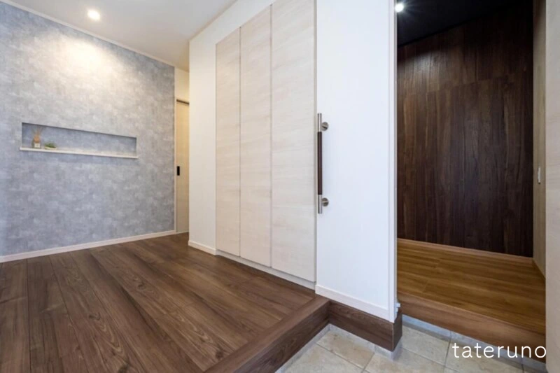 実例③回遊動線で「育児・家事ラク」を実現-玄関