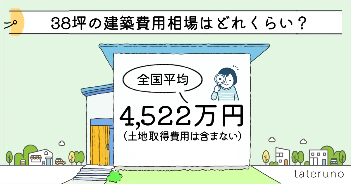 4LDKの家を38坪で建てる費用相場は4,522万円